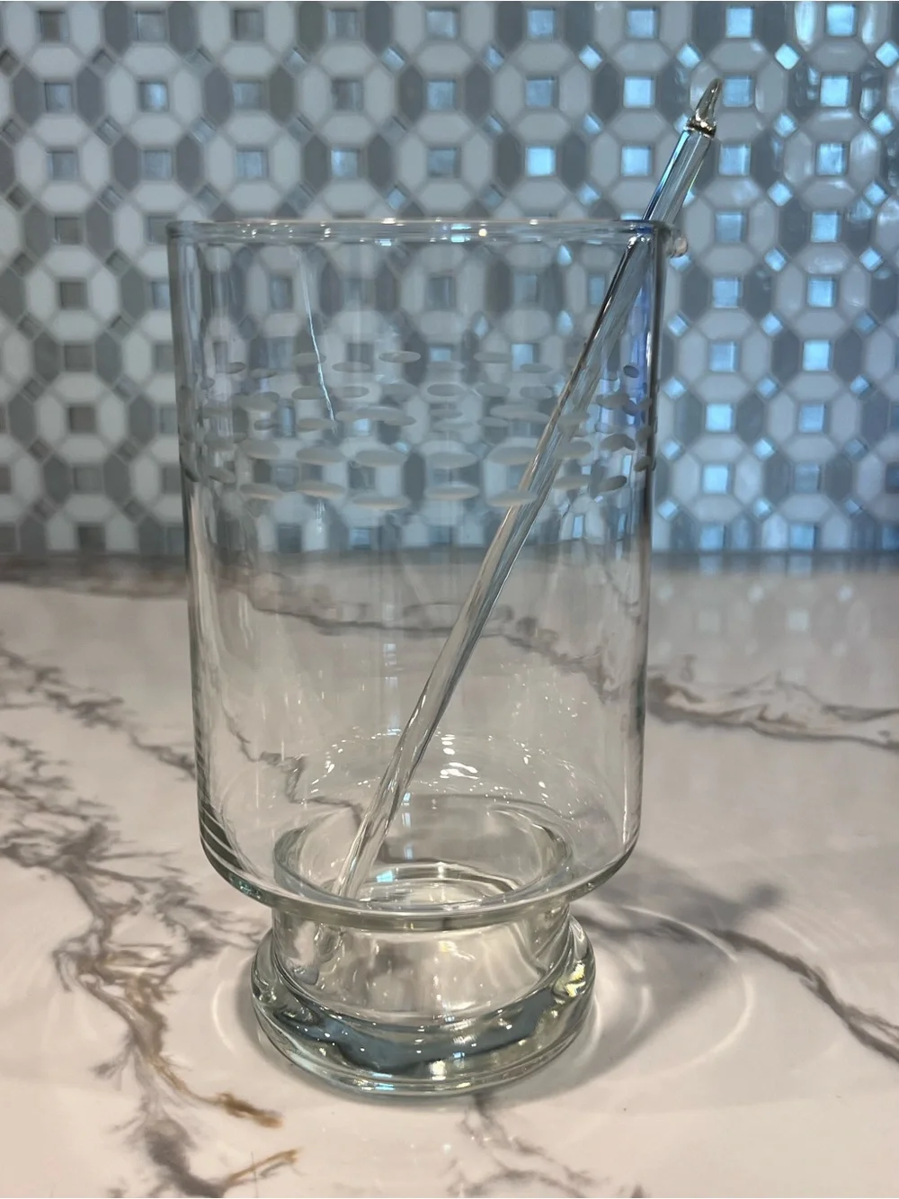 Vintage Princess House Martini Cocktail Mixer Pitcher Beaker Stirrer Etched